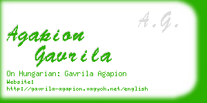agapion gavrila business card